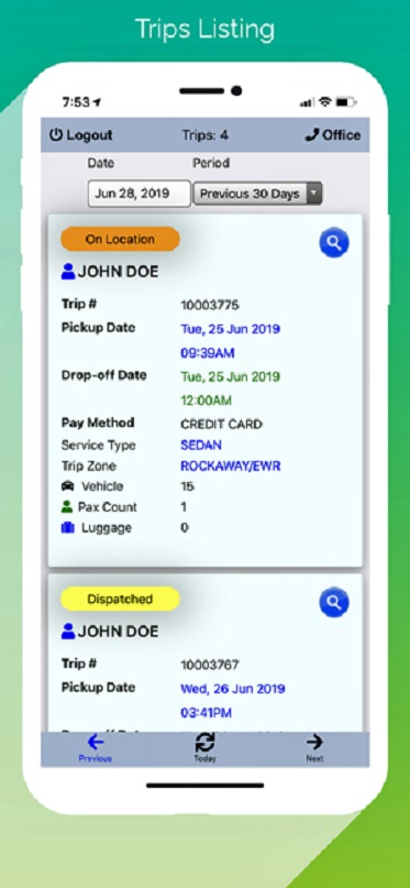 Driver App Screenshot